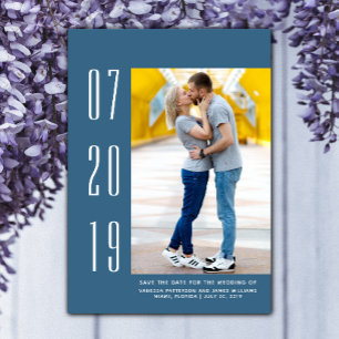 Minimalistisches modernes Foto Save the Date Bla