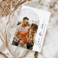 Minimalistisches modernes Foto Save the Date Einla