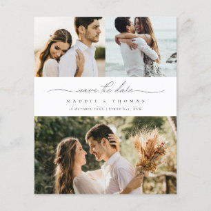 Minimalistisches modernes Foto Save the Date Einla Flyer