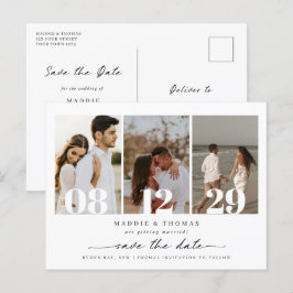 Minimalistisches modernes Foto Save the Date Einla Postkarte