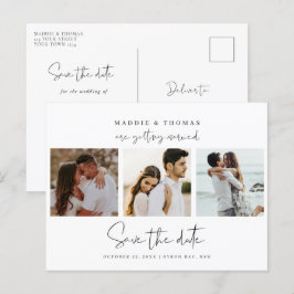 Minimalistisches modernes Foto Save the Date Einla Postkarte