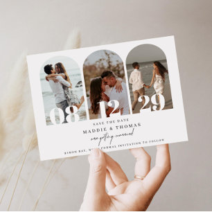Minimalistisches modernes Foto Save the Date Einladung