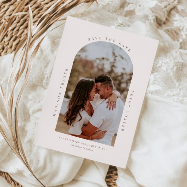 Minimalistisches modernes Foto Save the Date Einladung (Von Creator hochgeladen)