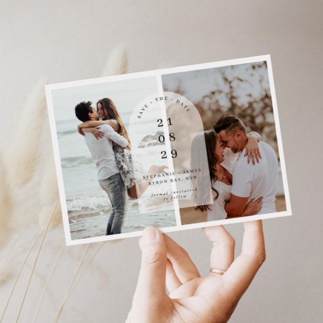 Minimalistisches modernes Foto Save the Date Einladung (Von Creator hochgeladen)