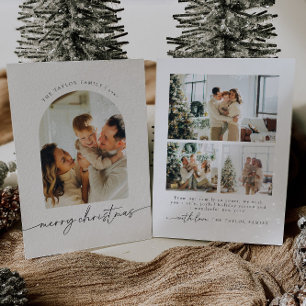 Minimalistisches modernes Foto Weihnachtskarte Feiertagskarte