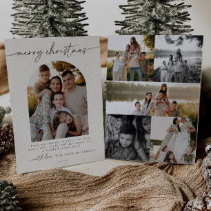 Minimalistisches modernes Foto Weihnachtskarte Feiertagskarte