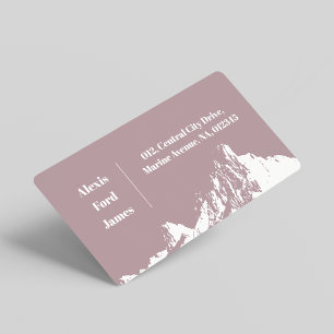Minimalistisches, modernes Gebirge in hellrosa