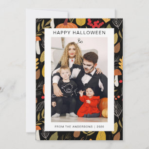 Minimalistisches modernes glückliches Halloween 1 Feiertagskarte