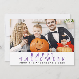 Minimalistisches modernes glückliches Halloween 1 Feiertagskarte