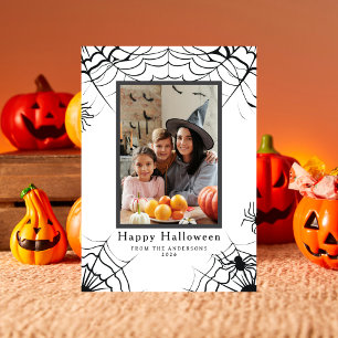 Minimalistisches modernes glückliches Halloween 1 Feiertagskarte