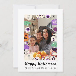 Minimalistisches modernes glückliches Halloween 1  Feiertagskarte