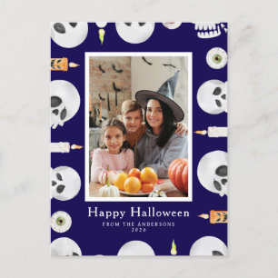 Minimalistisches modernes glückliches Halloween 1  Feiertagspostkarte
