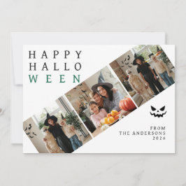 Minimalistisches, modernes glückliches Halloween 3 Feiertagskarte