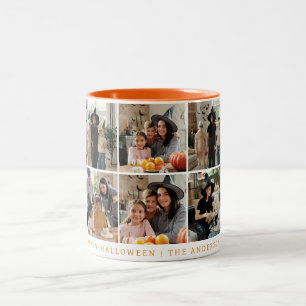 Minimalistisches modernes glückliches Halloween 6 Zweifarbige Tasse