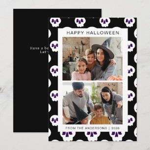Minimalistisches, modernes, glückliches Halloween  Feiertagskarte