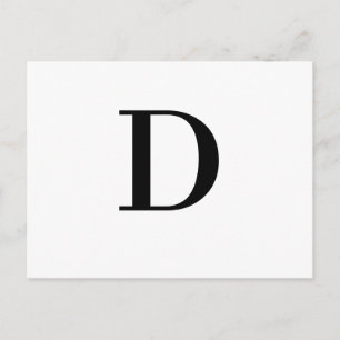 Minimalistisches modernes Initialbuchstaben-Design Postkarte