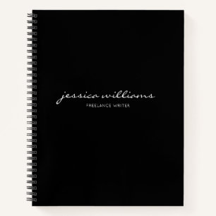 Minimalistisches, modernes Kalligraphie-Notebook Notizbuch