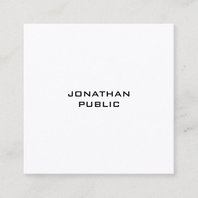 Minimalistisches modernes kreatives Design Berufli Quadratische Visitenkarte (Vorderseite)