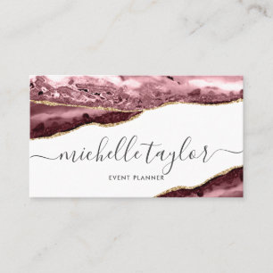 Minimalistisches, modernes lila Drehbuch Visitenkarte