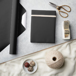 Minimalistisches modernes mattes Schwarz Geschenkpapier