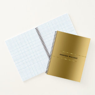 Minimalistisches modernes Metallgoldendesign Notizbuch