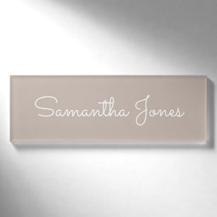 Minimalistisches, modernes Mitarbeiter-Business Ta Namenschild