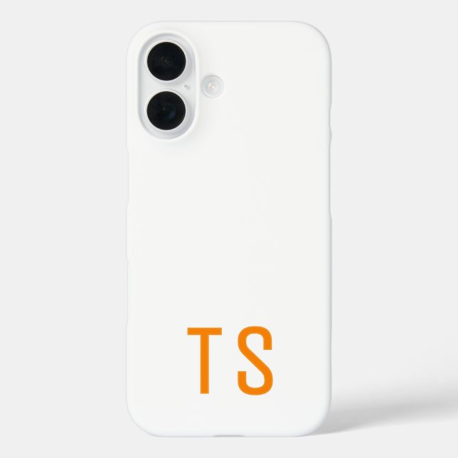 Minimalistisches modernes Monogramm Anfangsbuchsta iPhone 16 Hülle (Rückseite)