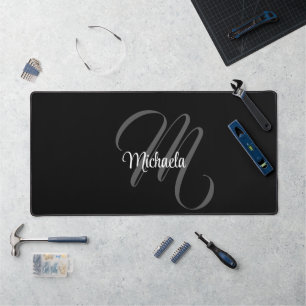 Minimalistisches modernes Monogramm Anfangsbuchsta Schreibtischunterlage
