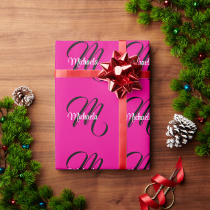 Minimalistisches modernes Monogramm Anfangsname Ho Geschenkpapier