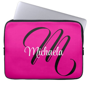 Minimalistisches modernes Monogramm Anfangsname Ho Laptopschutzhülle