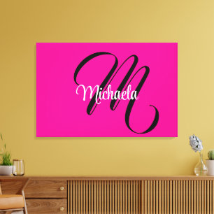 Minimalistisches modernes Monogramm Anfangsname Ho Leinwanddruck
