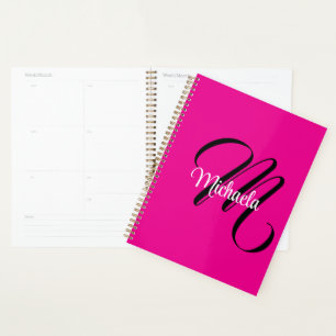 Minimalistisches modernes Monogramm Anfangsname Ho Planer