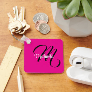 Minimalistisches modernes Monogramm Anfangsname Ho Schlüsselanhänger