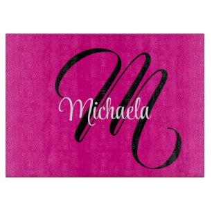 Minimalistisches modernes Monogramm Anfangsname Ho Schneidebrett