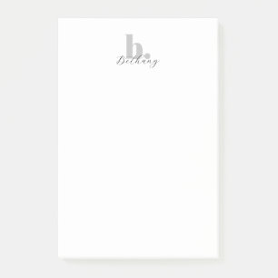 Minimalistisches modernes Monogramm elegante Schri Post-it Klebezettel