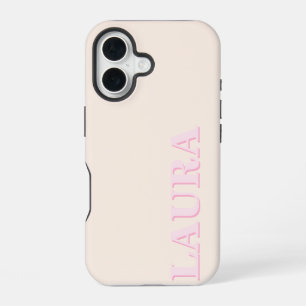 Minimalistisches modernes Monogramm iPhone 16 Hülle