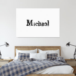 Minimalistisches modernes Monogramm Name schwarz g Leinwanddruck