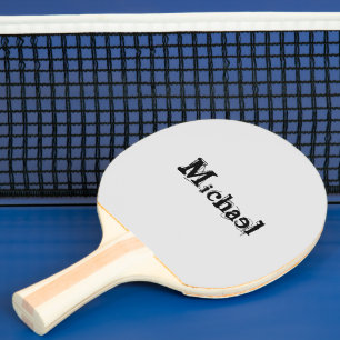 Minimalistisches modernes Monogramm Name schwarz g Tischtennis Schläger