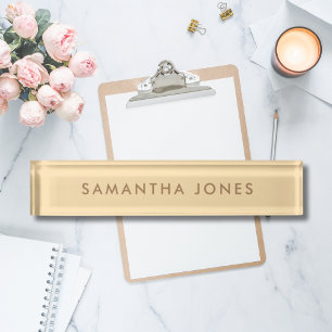 Minimalistisches modernes Namensschild Namensplakette