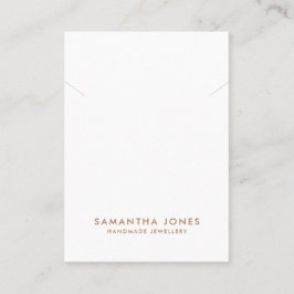 Minimalistisches modernes Necklace Juwelier Displa Quadratische Visitenkarte