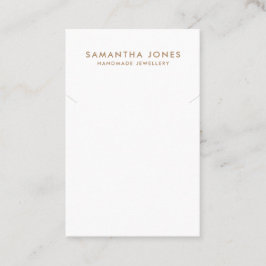 Minimalistisches modernes Necklace Juwelier Displa Visitenkarte