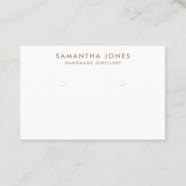Minimalistisches, modernes Ohrringe-Schmuckdisplay Visitenkarte (Vorderseite)