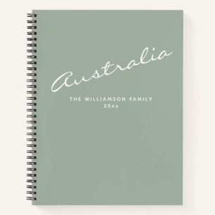 Minimalistisches modernes personalisiertes Reisebu Notizbuch