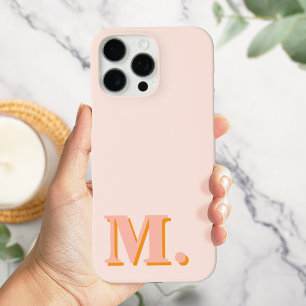 Minimalistisches modernes Pfirsichmonogramm iPhone 16 Pro Max Hülle