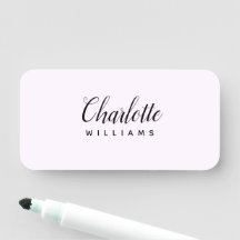 Minimalistisches, modernes, rosa Monogramm - Name-