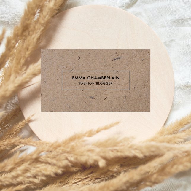 Minimalistisches, modernes, rustikales Kraftpapier Magnetische Visitenkarte (Minimalist Modern Rustic Kraft Paper Magnetic Business Card
)