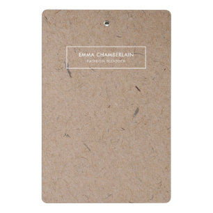 Minimalistisches, modernes, rustikales Kraftpapier Mini Klemmbrett