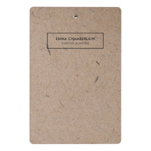 Minimalistisches, modernes, rustikales Kraftpapier Mini Klemmbrett