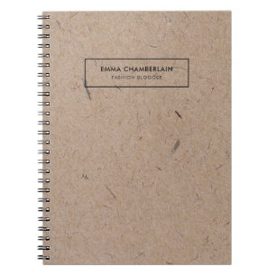 Minimalistisches, modernes, rustikales Kraftpapier Notizblock