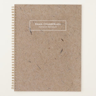 Minimalistisches, modernes, rustikales Kraftpapier Planer